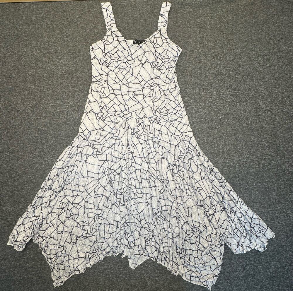 ✨ NWT Carine Priscilla Dress - Shattered Glass Crinkle Midi - Size M ✨